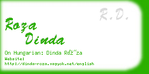 roza dinda business card